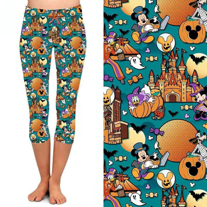Green Halloween Castle Character Capris