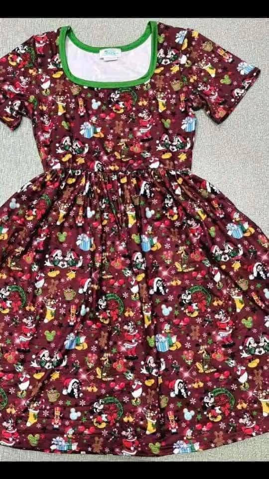 Red Christmas party dress