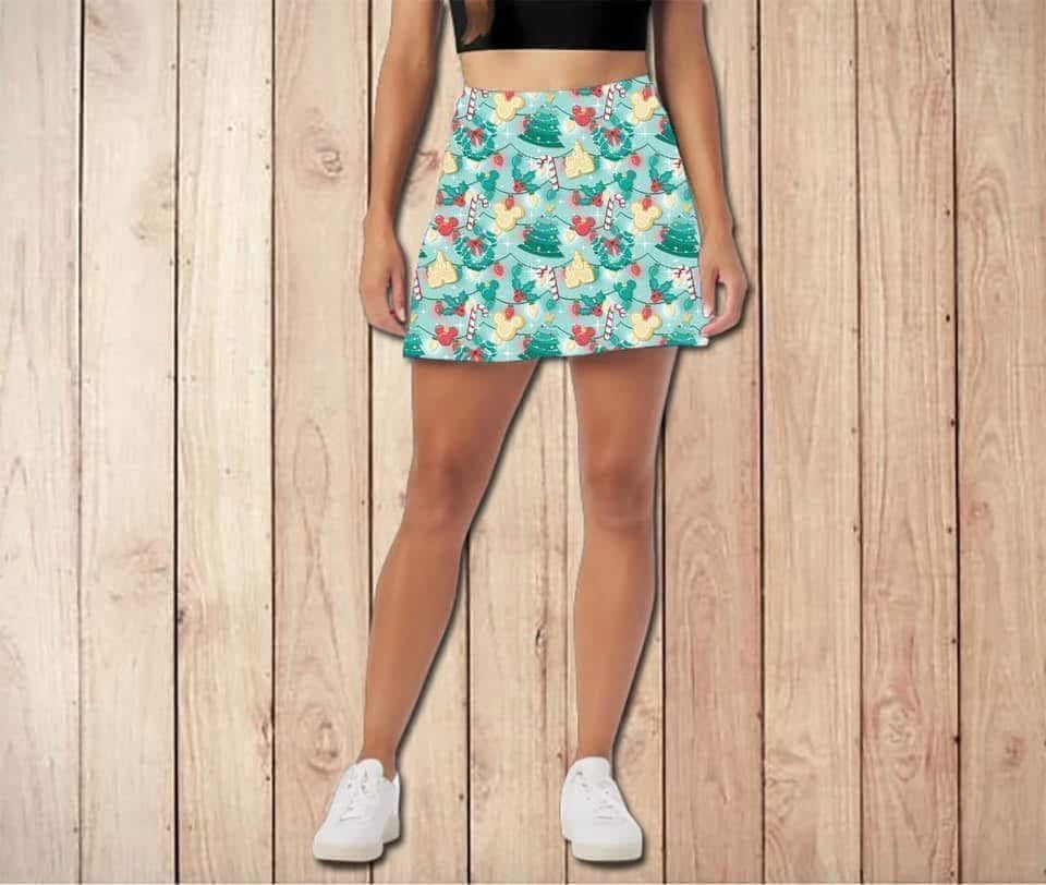 Green christmas MK ligjhts skort