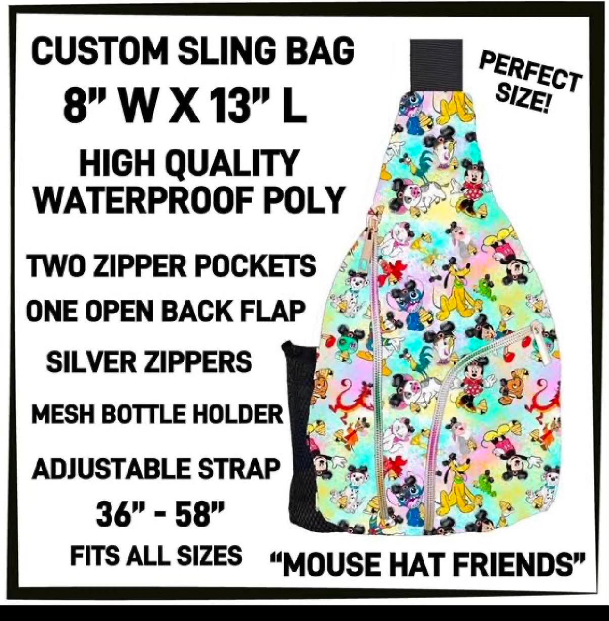 Mouse hat friends sling bag