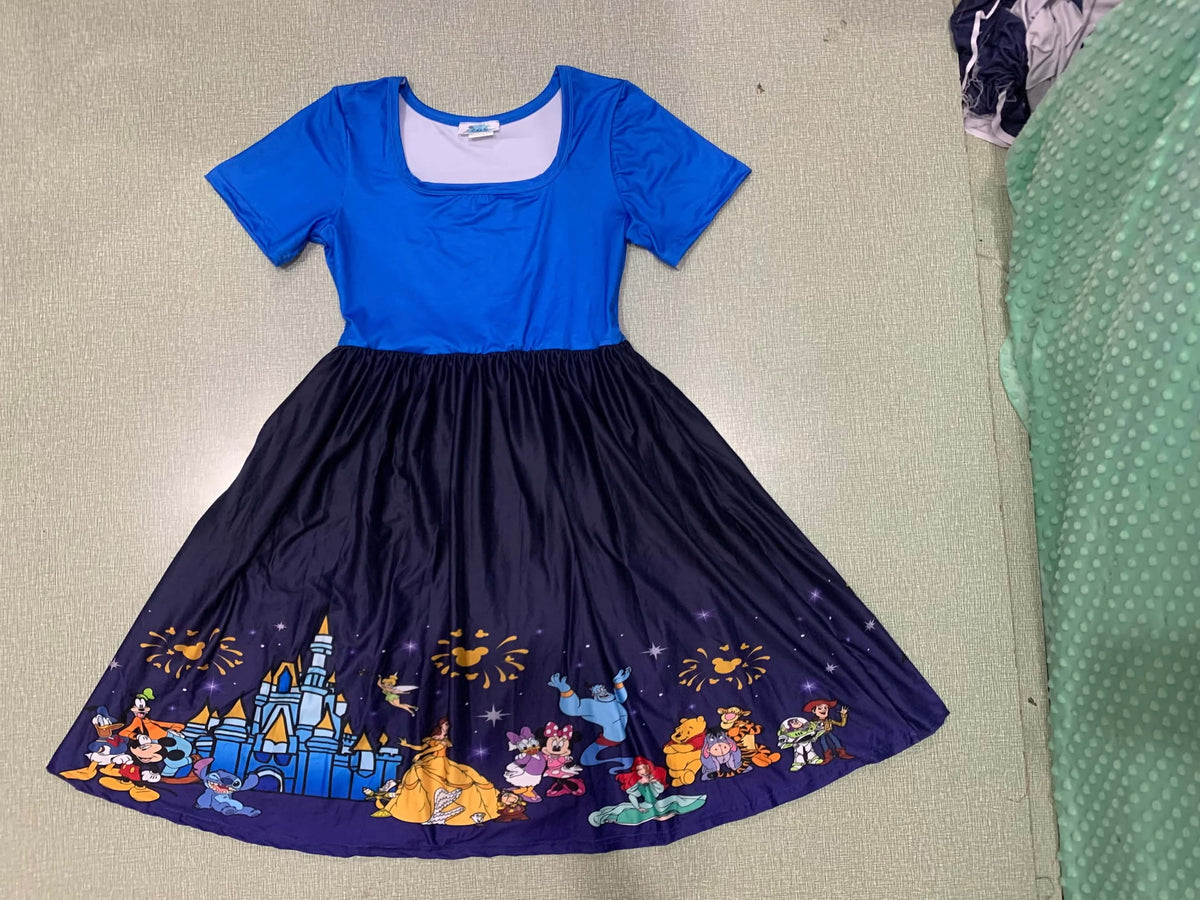 Blue castle dress