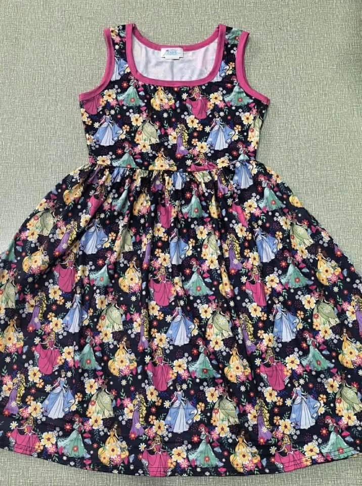 Princess blue Floral Dress