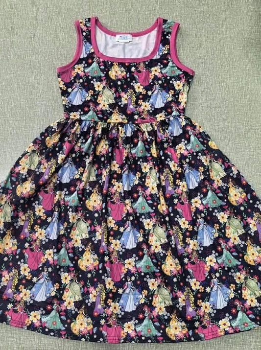 Princess blue Floral Dress