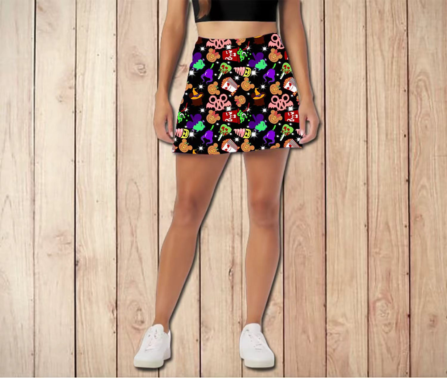 Black Halloween Skort