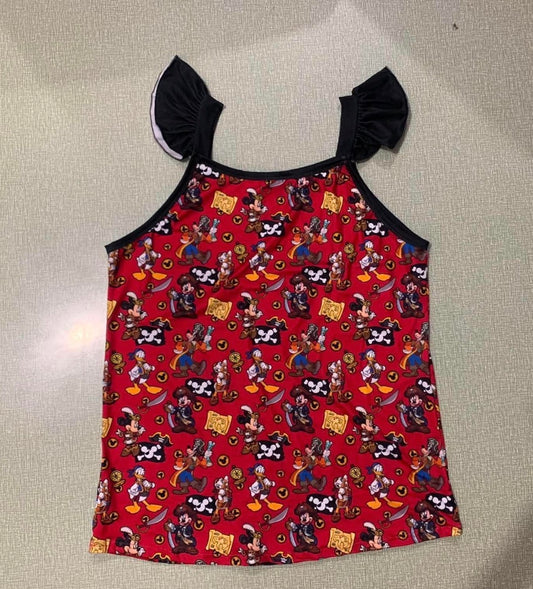 Pirate Ruffle Tank Top
