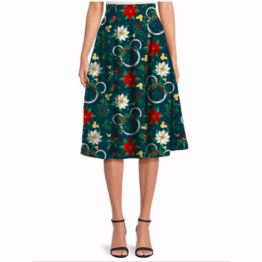 Poinsetta Swing Skirt