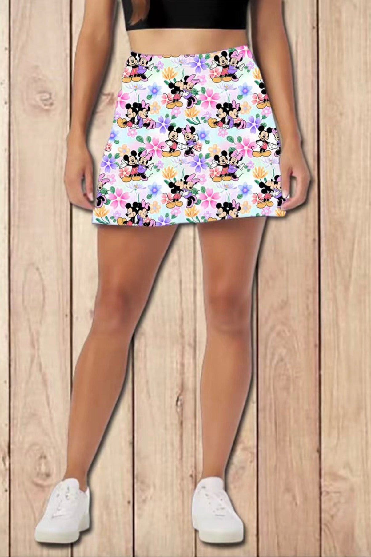 Pink and purple Flower mouse skort