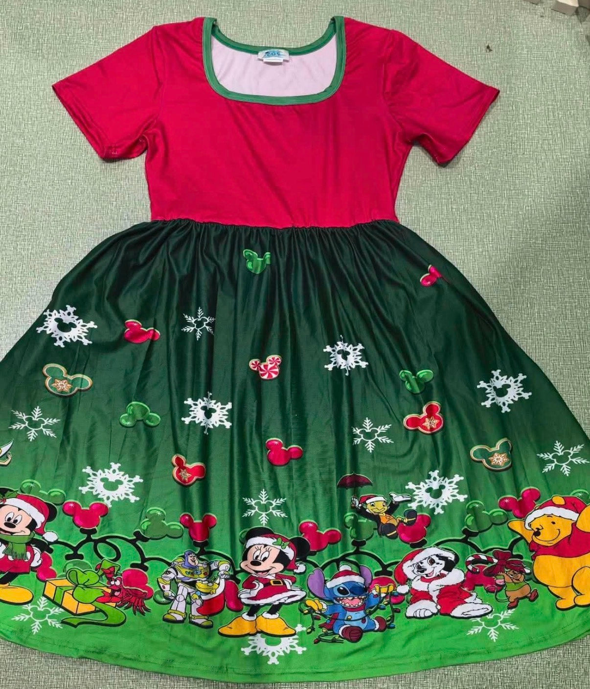 Snowscene hem dress