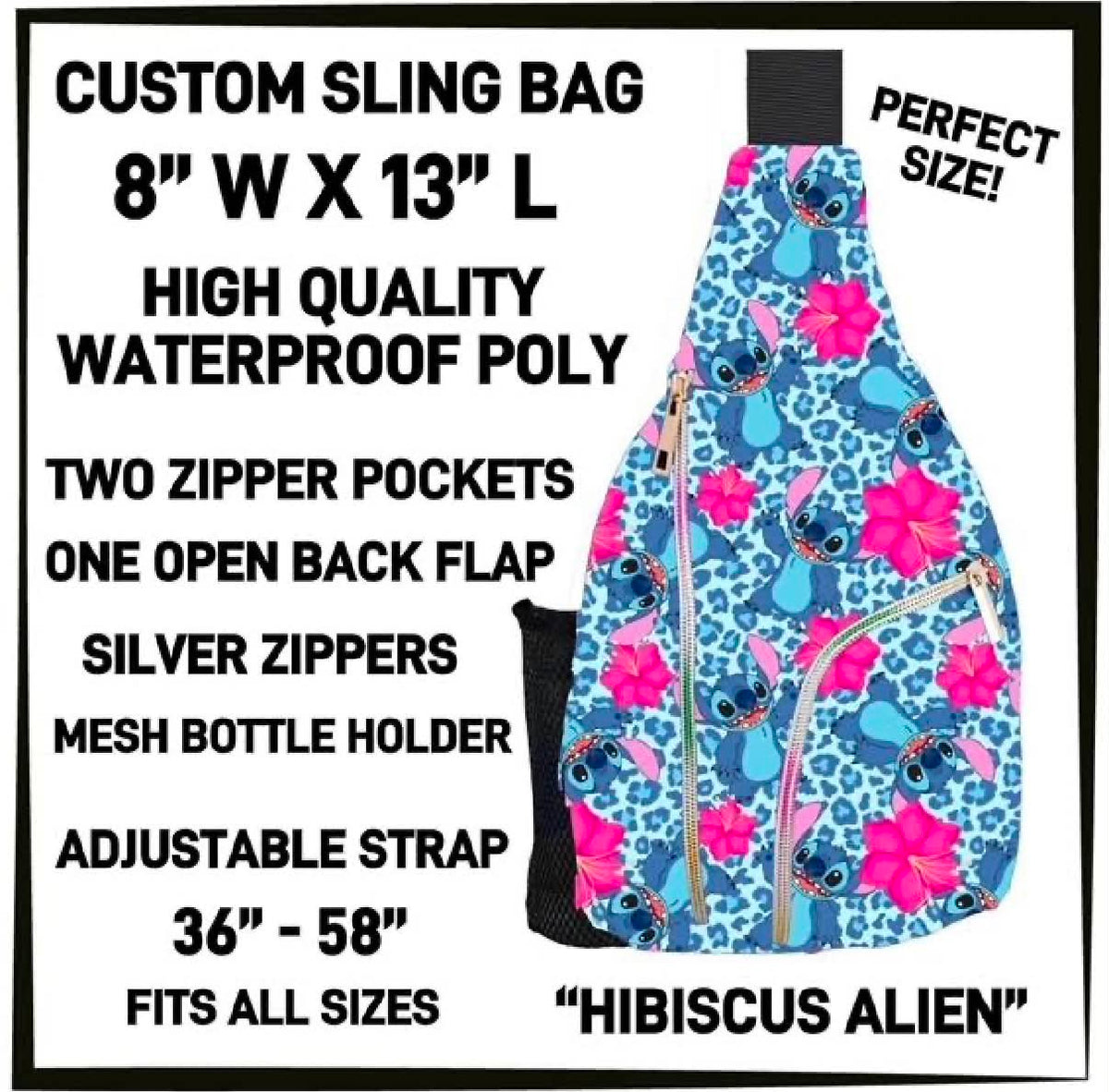Tropical alien sling bag